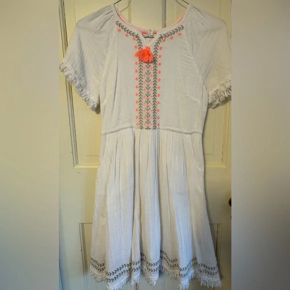 sachin and babi light blue dress Zara embroidered kaftan /